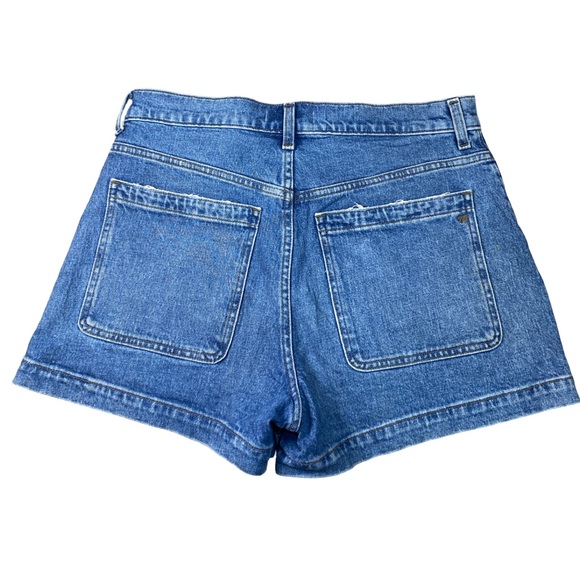 Madewell Denim Shorts Size 30 Medium Wash Stretch Jean Shorts 3.5” Front Pockets - Picture 2 of 9